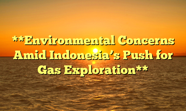 **Environmental Concerns Amid Indonesia’s Push for Gas Exploration**